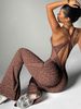 European And American Cross-Border Trade Leopard Print Cross Back Seamless One-Piece Yoga Suit Women's Fitness Sports_desvips.com