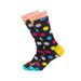 12 Pairs Of Spring And Autumn Dopamine Colorful Polka Dot Mid-calf Socks_desvips.com