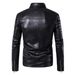Men's Clothing New Men's Motorcycle Leather Jacket Multi zipper Men's Leather Jacket 1800 B003_desvips.com