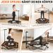 Klappbares Indoor Trampolin Orange Höhenverstellbarer Handgriff 150kg Ø86 5cm Fitness Zuhause_desvips.com
