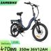 SAMEBIKE CY20 Folding Electric Bike, 20'' Commuter Electric Bicycle For Adults,350W Motor, 36V 12Ah Battery_desvips.com