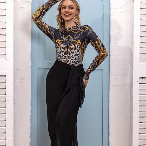 2024 New Conservative Swimsuit Middle Eastern Cloak Muslim Long Sleeve Pants Sunscreen Beach Swimsuit Three Piece Set Swimsuit_desvips.com