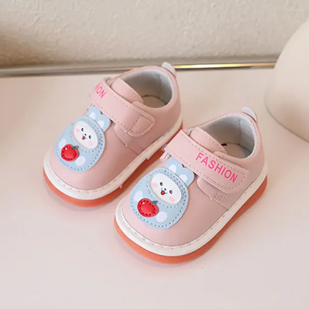 2025 Baby Newborn Casual Squeaky Toddler Soft Bottom First Walking Cutefeet Children's Sneakers Rabbit Cartoon Kids_desvips.com