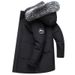 Exclusive New Down For Men, Mid-Length Fashionable Hooded Jacket With Large Fur Collar, Winter Thickened_desvips.com