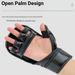Fighting Gloves, 7cm Thickened Foam Inner Liner Leather Boxing Gloves With Wrist Support, Open Finger Gloves For Kickboxing Training_desvips.com