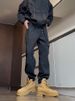 001 Black Velcro Waterproof Cargo For Men, Spring And Autumn American Style Functional Work Pan, Jogger Outdoor Hiking_desvips.com
