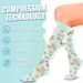 6 PAIRS Compression Flowers Animal Fruit For Men Women Nurse Socks Nurses Sport Ladies Lady Womens Running_desvips.com