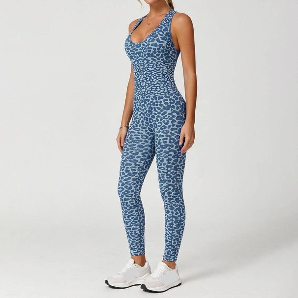 Leopard Print Strap Seamless Bodysuit for Women Best Selling Fitness Sports Casual Wear Outerwear Underwear Sleepwear_desvips.com