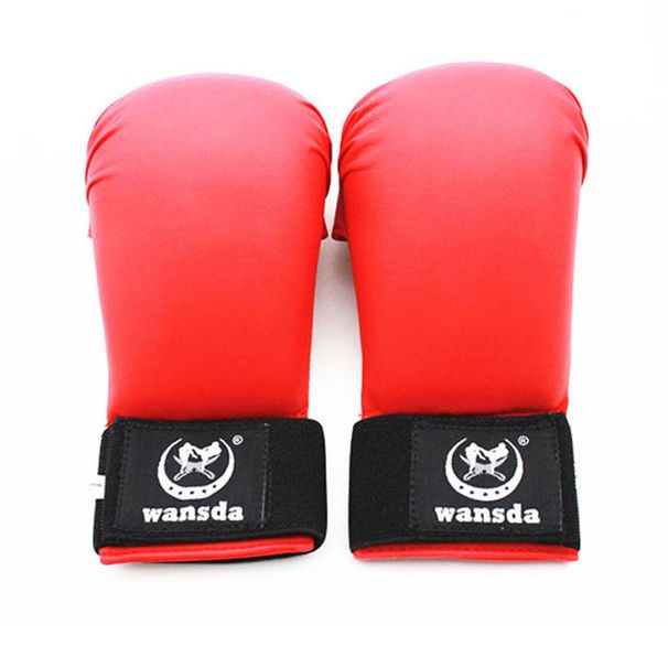 High Quality Leather Half Finger Women Men Children Karate Boxing Gloves 2 Colors Optional_desvips.com