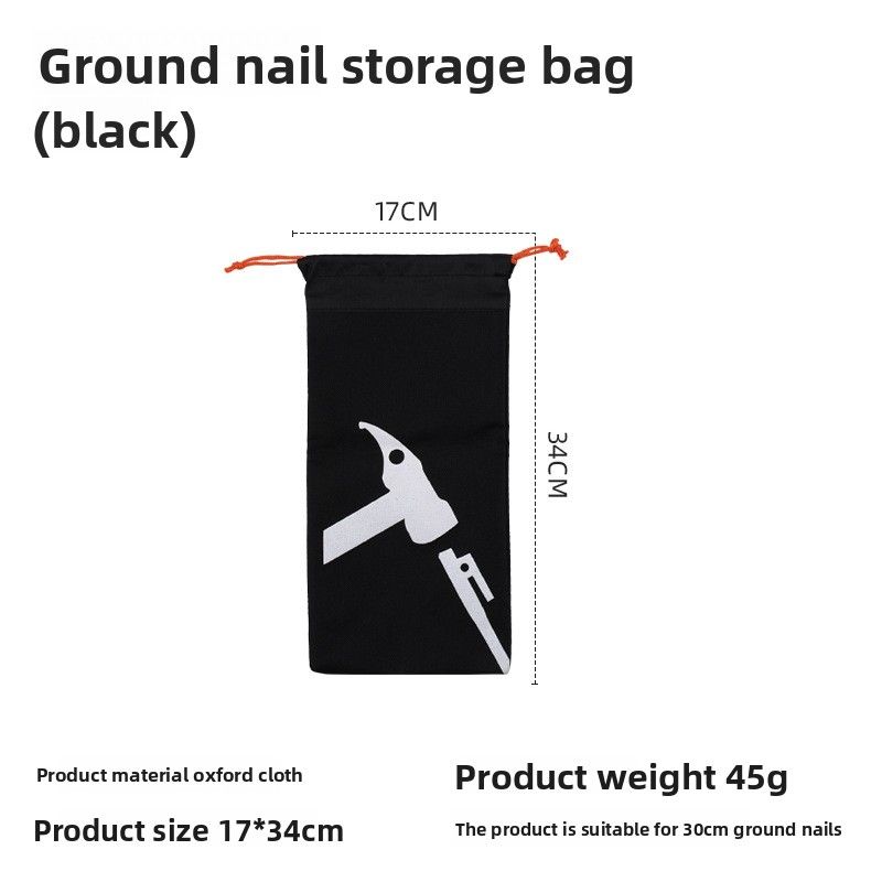 Outdoor Ground Storage Large Capacity Handheld Simple Tool Oxford Cloth Tent Peg Hammer Bag Envelope Style_desvips.com