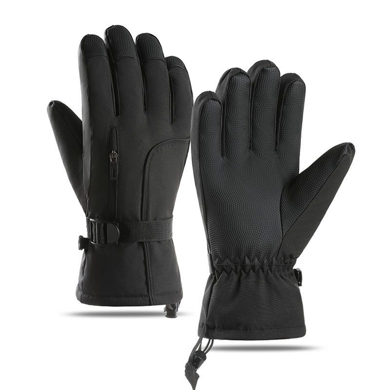 Autumn And Winter Outdoor Ski Gloves, Touchscreen Compatible, Unisex, Fleece-lined, Thickened, Water-resistant, Windproof, And Cold-resistant_desvips.com