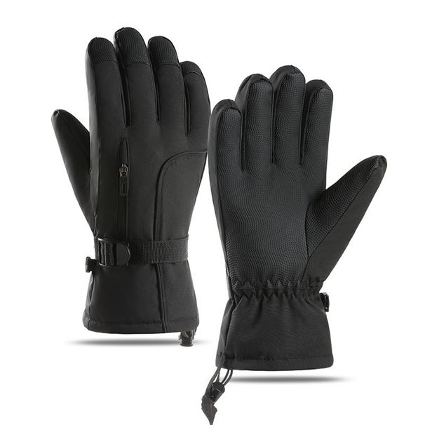 Autumn And Winter Outdoor Ski Gloves, Touchscreen Compatible, Unisex, Fleece-lined, Thickened, Water-resistant, Windproof, And Cold-resistant_desvips.com