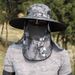 Large Size Big Head Circumference Round Face Above Fisherman Hat Men's Sun Hat Summer Outdoor Fishing Hat Sun Protection Face Cover_desvips.com