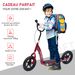 Trottinette Enfant Patinette Pneus 30 Cm Hauteur Guidon Réglable Poignée Frein Et Béquille Acier Pour Enfants À Partir De 5 Ans Rouge_desvips.com