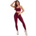 European American Seamless Yoga Outfit For Women, Running Sports Peach Hip Fitness Pants, Sexy Camisole Bra, Autumn And_desvips.com
