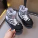 Winter Kids Youth Cotton Shoes Fashion Happysteps Boys Girls Ankle Boots Soft Bottom Warm Student Boot Sier Black Pink_desvips.com