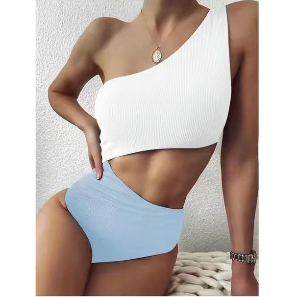Women's New Sexy Swimsuit Triangle One-Piece Bikini Hollow Out Slimming Tummy Covering Hot Spring Vacation_desvips.com