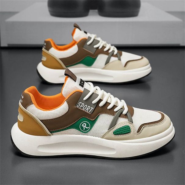 Summer 2025 Fashion Sneakers Jogging Shoes Youth Men's Low Top Lace-Up PU+Mesh Splicing Breathable Non-Slip Wear-Resistant Running Shoes 39-44_desvips.com