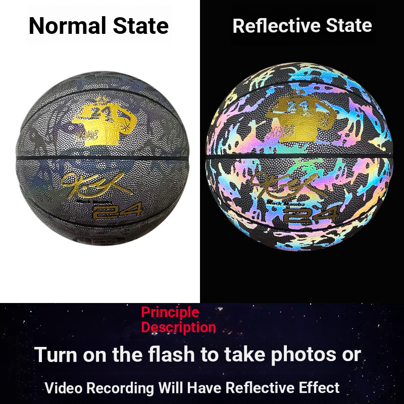 Glow Reflective Luminous Basketball Birthday Gift Limited Edition Children's Student Game Training No. 7 Basketball_desvips.com