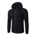 Men's Clothing New Spring and Autumn Style Zipper Hooded Sweatshirt Men's Cardigan Sweatshirt Long Sleeve Solid Color Sweatshirt_desvips.com