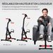 Vélo D'entraînement Pour La Rééducation Des Bras Et Des Jambes Avec Hauteur Et Largeur Réglable, Masseurs, LCD, Noir_desvips.com