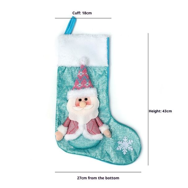 001 Cross-Border New Decorations Santa Claus Tree Ornaments 3D Christmas Socks Gift Bags_desvips.com