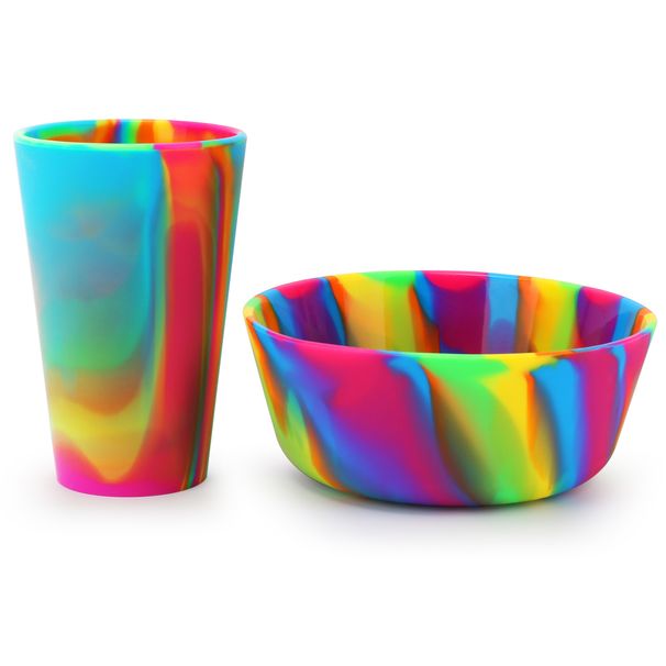 Hot Sale Silicone Water Cup Outdoor Camping Coffee Cup Wine Cup Hiking Tableware Set Anti-fall Fruit Bowl_desvips.com
