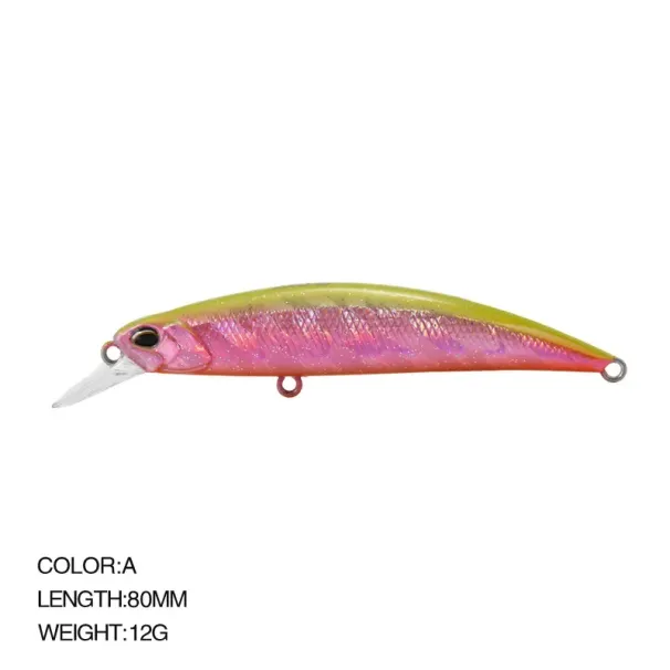 Minnow Wobbler RYUKI 80S Sinking Trolling Swimbait 8cm 12g Rozantea Fishing Lure Jerkbait Artificial Bait Culter Alburnus Bass_desvips.com