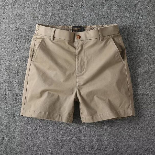 Summer New Men's Casual Slim Fit Straight Cargo With Slight Stretch, Cotton Four-Quarter Pants, Beach Shorts_desvips.com