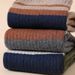 Pairs Terry Toe Man Cotton Striped Thick Soft Elastic Sweat-Absorbing Keep Warm Party Dress Long 5 Finger Happy Socks_desvips.com