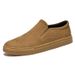New Men's Fashion Simple Versatile Cowhide Casual Shoes Comfortable Convenient Slip-On Low-Top Lace-Up Sneakers_desvips.com