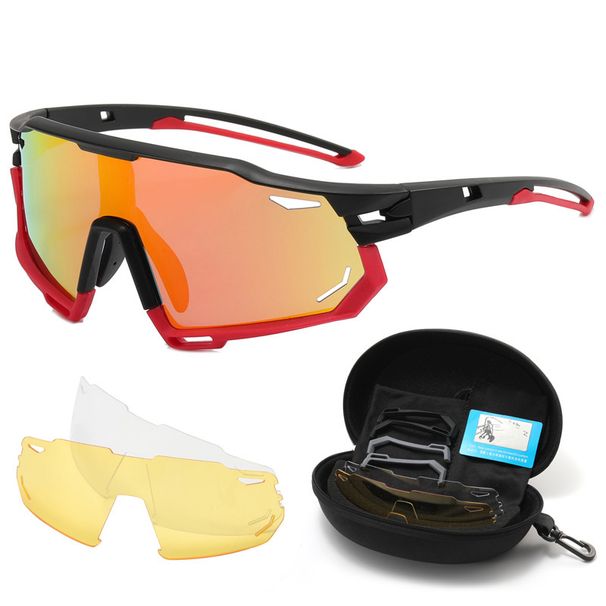 Large frame polarizing sunglasses set Color-changing glasses Men's sunglasses Women's Cycling glasses Outdoor_desvips.com