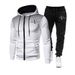 High-Quality Clothing Casual Cardigan Long-Sleeve Hooded Sweatshirt Polka Dot Print Youth Men's Set_desvips.com