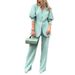 Women's Clothing fashion solid color lantern sleeve loose suit temperament commuting suit_desvips.com