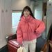 2024 New Bow Winter Korean Down Cotton Short Hooded Thickened Fashion Small Coat_desvips.com
