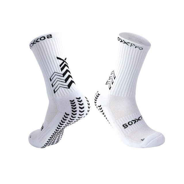 Anti-Slip mid Calf Adhesive Soccer Socks for Men And Women with Thickened Terry Cloth Soles Dotted Design Sports Outdoor Accessories_desvips.com