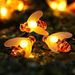 Solar Garden Lights, Bee Fairy String Lights, Pattern Waterproof Outdoor/Indoor Garden Lighting For Fence, Lawn, (Warm White) [ENERGY RATING A+++_desvips.com