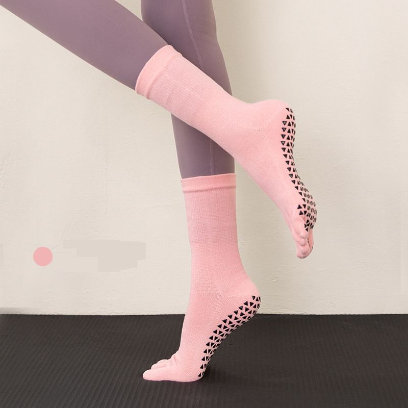 Soccer Socks Mid Tube Rubberized Yoga Socks For Anti Slip And Anti Friction_desvips.com
