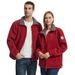 Premium Double-Layer Fleece Jacket For Men & Women - Warm Winter Windproof Reversible Stand Collar Coat With Zipper Closure (Black, Dark Grey)_desvips.com