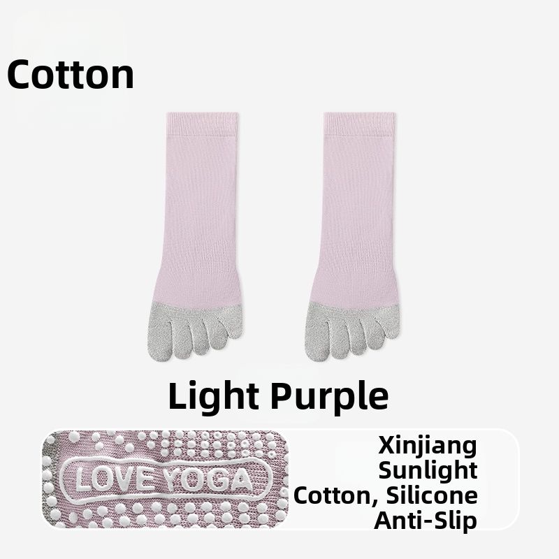 Women's Five Finger Yoga Socks Non-Slip Professional Pilates Exercise Fitness Dance Split Toe Floor Socks for Indoor Beginner Split Toe_desvips.com