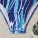Men's Cross-Border Triangle Trunks Printed Patchwork European And American Style Swimming Beach Youth Low Waist Trendy_desvips.com