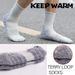6 Pairs Sport Autumn-Winter Men's Women Thermal Terry Socks Cotton Mid-Crew Antibacterial Moisture-Wicking For_desvips.com