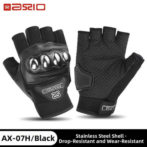 Men's Summer Motorcycle Gloves Breathable Anti-Fall Non-Slip Wear Resistant Half-Finger Cycling Gloves_desvips.com