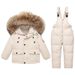 Premium Kids Down Jacket & Snowsuit Set – Warm Winter Coat For Boys & Girls (1-6 Years), 90% White Duck Down, Water-Resistant Polyester_desvips.com