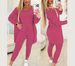 Women's fashion solid color vest + elastic waist trousers set (3-piece set)_desvips.com