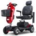 Elektromobil Für Senioren,300W-Motor, 136 Kg Tragfähigkeit,25 Km Reichweite, Um 360° Drehbare Kopfstütze, Kein Führerschein Erforderlich.-MAX PLUS RED_desvips.com