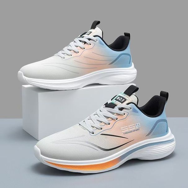 Autumn New Sports Shoes Men's Shoes Lightweight Running Shoes Men's Non-slip Leather Surface Waterproof Soft Sole Mesh Casual Shoes Men's Shoes_desvips.com