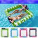 Thickened Square Lounger Pool Inflatable Summer Entertainment Double Size Waterbed Stripe Design For Pool Accessories_desvips.com