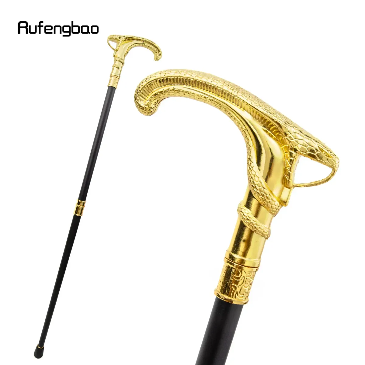 Golden Snake Coiled Fashion Stick Decorative Stage Cane Decorative Stick Decorative Cane Parties, For Cosplay & Party_desvips.com