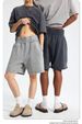 430g Heavyweight 100% Cotton American Trendy Brand Washed Distressed Men's Shorts Boxing Loose Fit Shorts_desvips.com